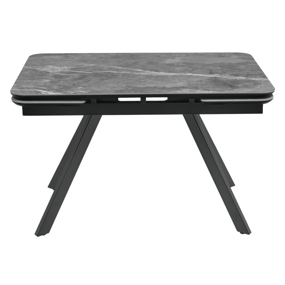 Стол Arthur раскладной 120-184x80x75см, керамогранит серый мрамор Greys Grey, чёрный в магазине «На диване» в Владивостоке  — Выгодная цена