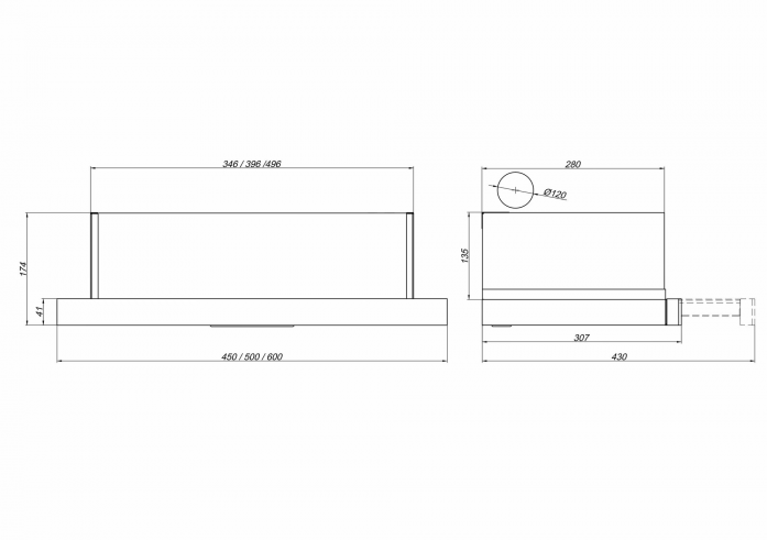 Кухонная вытяжка Elikor Интегра GLASS 50Н-400-В2Д нержавеющая сталь/черный в магазине «На диване» в Владивостоке  — Выгодная цена