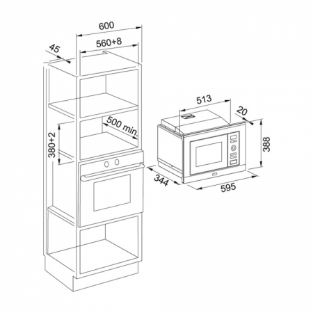 Микроволновая печь Franke FSL 20 MW XS 131.0632.992 в магазине «На диване» в Владивостоке  — Выгодная цена